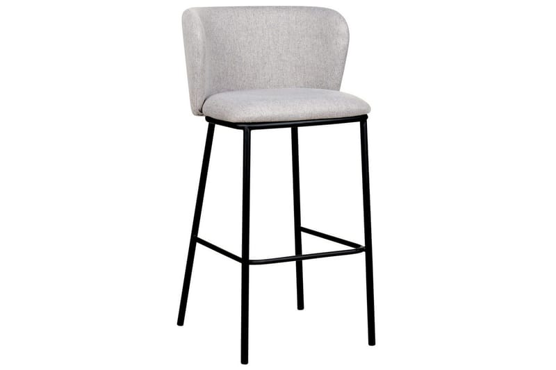 Barstol Mina set om 2 Grå-Svart - Grå-Svart - Möbler - Fåtölj & stolar - Barstol & barpall
