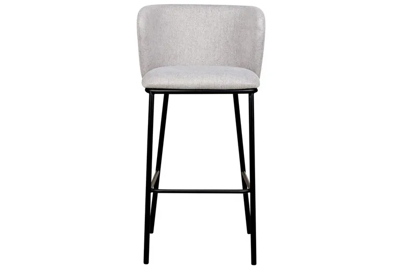 Barstol Mina set om 2 Grå-Svart - Grå-Svart - Möbler - Fåtölj & stolar - Barstol & barpall