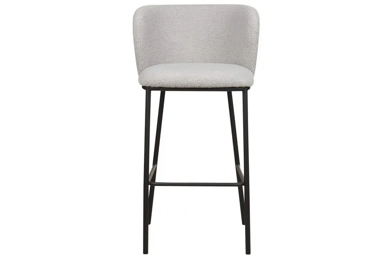 Barstol Mina set om 2 Ljusgrå-Svart - Ljusgrå-Svart - Möbler - Fåtölj & stolar - Barstol & barpall