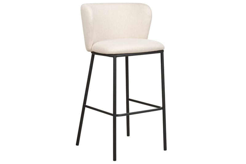 Barstol Mina set om 2 Vit-Svart - Vit-Svart - Möbler - Fåtölj & stolar - Barstol & barpall