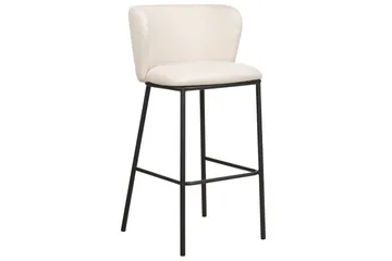Barstol Mina set om 2 Vit-Svart - Vit-Svart - Möbler - Fåtölj & stolar - Barstol & barpall