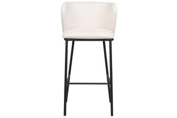 Barstol Mina set om 2 Vit-Svart - Vit-Svart - Möbler - Fåtölj & stolar - Barstol & barpall