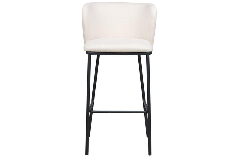 Barstol Mina set om 2 Vit-Svart - Vit-Svart - Möbler - Fåtölj & stolar - Barstol & barpall