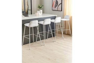 Barstol Mora set om 4 Vit - Vit - Möbler - Fåtölj & stolar - Barstol & barpall