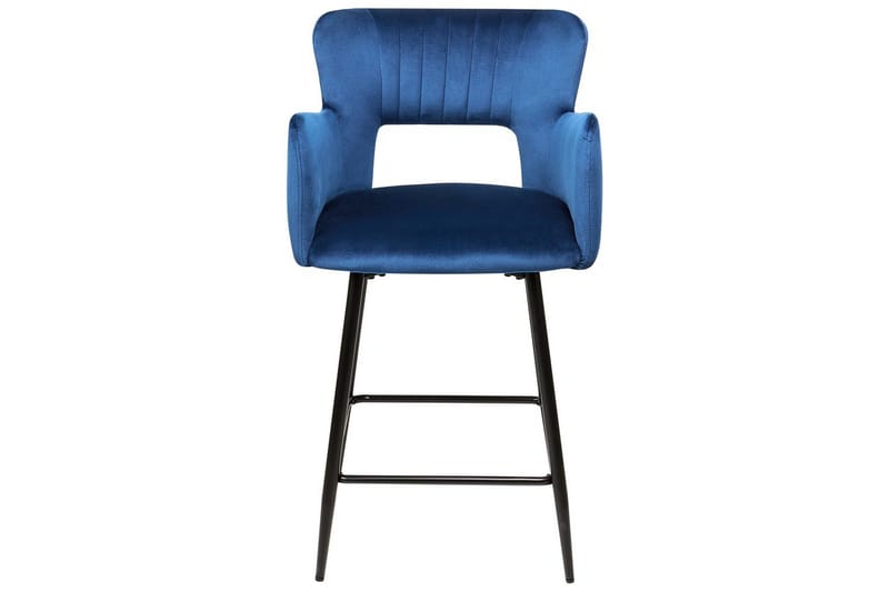 Barstol Sanilac set om 2 Blå-Svart - Blå-Svart - Möbler - Fåtölj & stolar - Barstol & barpall