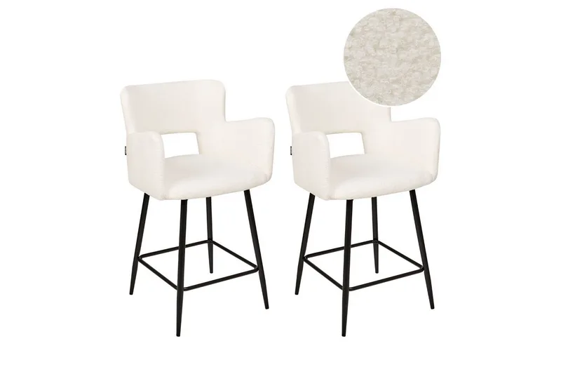 Barstol Sanilac set om 2 Bouclé