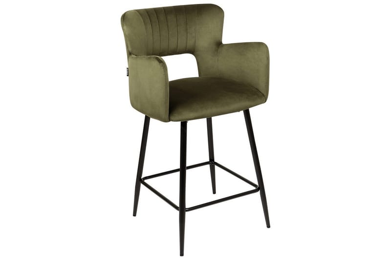 Barstol Sanilac set om 2 Grön-Svart - Grön-Svart - Möbler - Fåtölj & stolar - Barstol & barpall