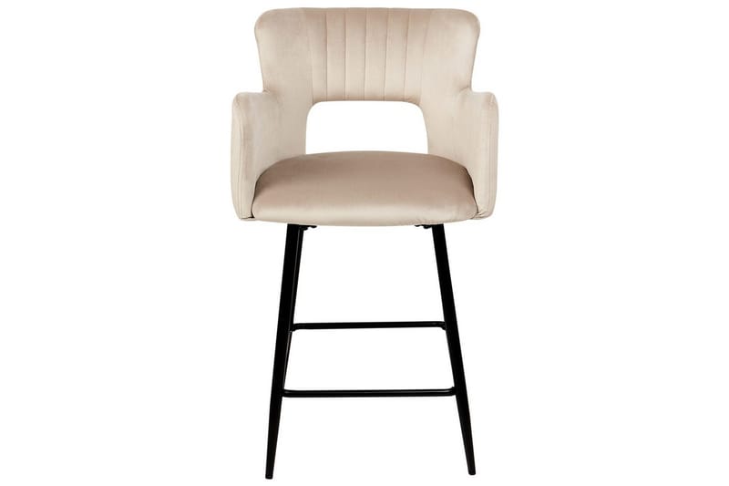 Barstol Sanilac set om 2 Taupe-Svart - Taupe-Svart - Möbler - Fåtölj & stolar - Barstol & barpall