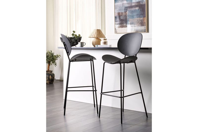 Barstol Shonto set om 2 Svart - Svart - Möbler - Fåtölj & stolar - Barstol & barpall
