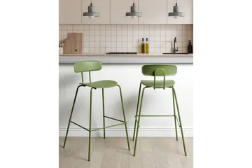 Barstol Sibley set om 2 Grön - Grön - Möbler - Fåtölj & stolar - Barstol & barpall