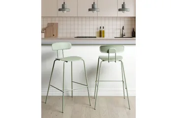 Barstol Sibley set om 2 Ljusgrön - Ljusgrön - Möbler - Fåtölj & stolar - Barstol & barpall