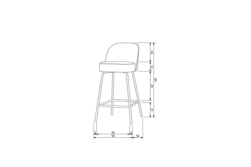 Barstol Vogue - Cognac, 65 cm - Möbler - Fåtölj & stolar - Barstol & barpall