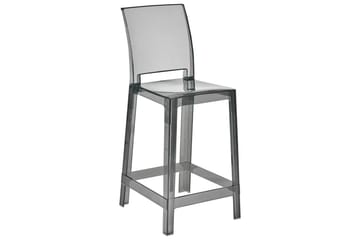 Barstol Wellington set om 2 Transparent-Svart - Transparent-Svart - Möbler - Fåtölj & stolar - Barstol & barpall