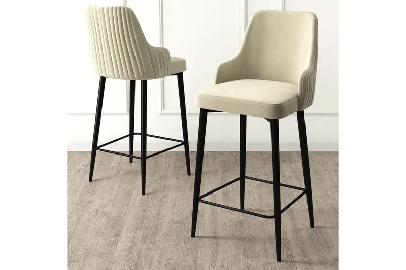 Barstol Ydra Grädde / Svart - Grädde / Svart - Möbler - Fåtölj & stolar - Barstol & barpall