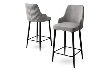 Barstol Ydra Grå / Svart - Grå / Svart - Möbler - Fåtölj & stolar - Barstol & barpall