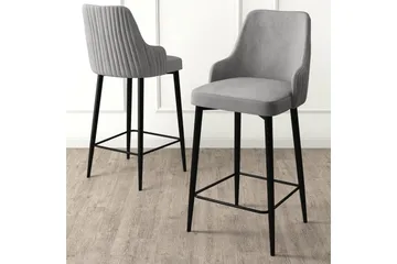 Barstol Ydra Grå / Svart - Grå / Svart - Möbler - Fåtölj & stolar - Barstol & barpall