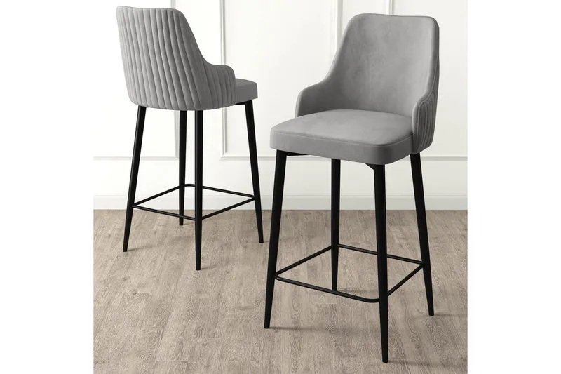Barstol Ydra Grå / Svart - Grå / Svart - Möbler - Fåtölj & stolar - Barstol & barpall