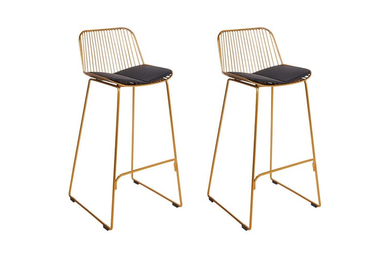 Barstol Pensacola set om 2 Guld-Svart, Guld-Svart
