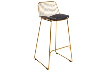 Barstol Pensacola set om 2 Guld-Svart - Guld-Svart - Möbler - Fåtölj & stolar - Barstol & barpall