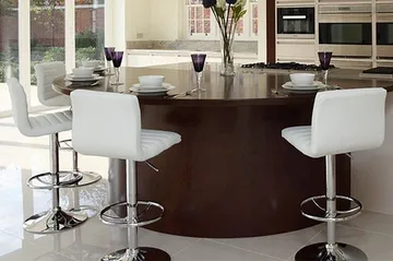 Aura Barstol - Vit/Krom - Möbler - Fåtölj & stolar - Barstol & barpall