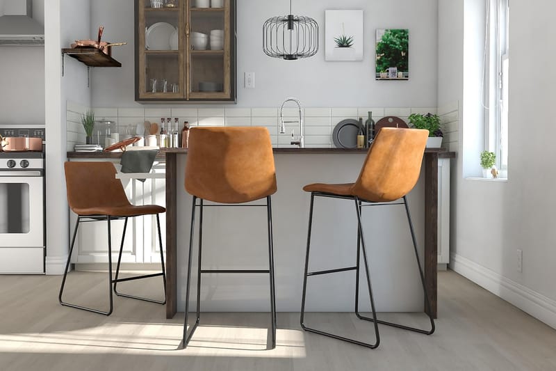 Barstol Bowden Ljusbrun - Dorel Home - Möbler - Fåtölj & stolar - Barstol & barpall