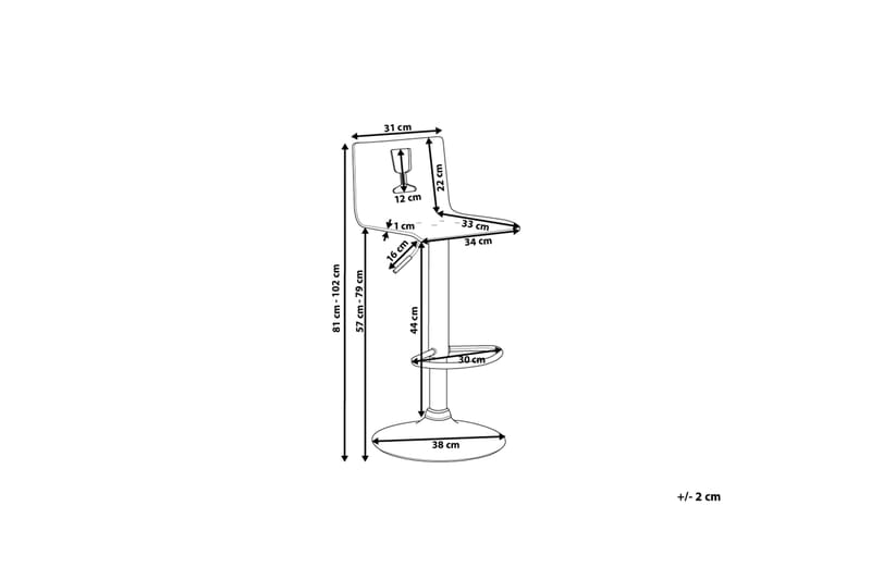 Barstol Busan 38 cm - Transparent - Barstol & barpall