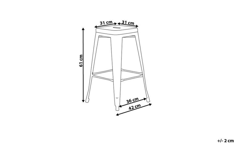 Barstol Cabrillo 42 cm - Röd - Möbler - Fåtölj & stolar - Barstol & barpall