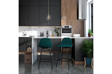 Barstol Calvin Grön/Sammet - Dorel Home - Möbler - Fåtölj & stolar - Barstol & barpall