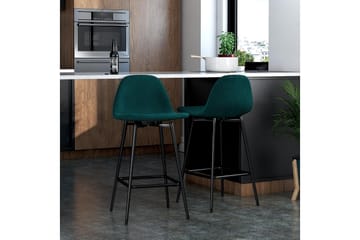 Barstol Calvin Grön/Sammet - Dorel Home - Möbler - Fåtölj & stolar - Barstol & barpall