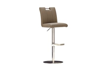 Barstol Chaco Rund Fot Läder - Beige - Möbler - Fåtölj & stolar - Barstol & barpall