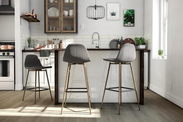 Barstol Copley Mörklinnegrå - Dorel Home - Möbler - Fåtölj & stolar - Barstol & barpall