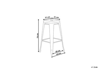 Barstol Floriani 2-Pack - Grå - Möbler - Fåtölj & stolar - Barstol & barpall