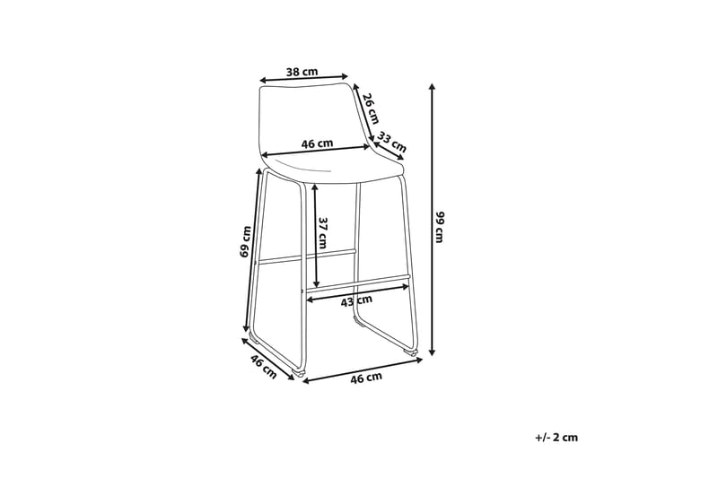 Barstol Franks 46 cm - Brun - Möbler - Fåtölj & stolar - Barstol & barpall