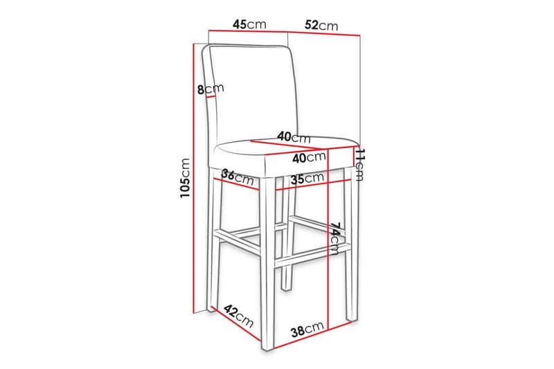 Barstol - Grå - Möbler - Fåtölj & stolar - Barstol & barpall