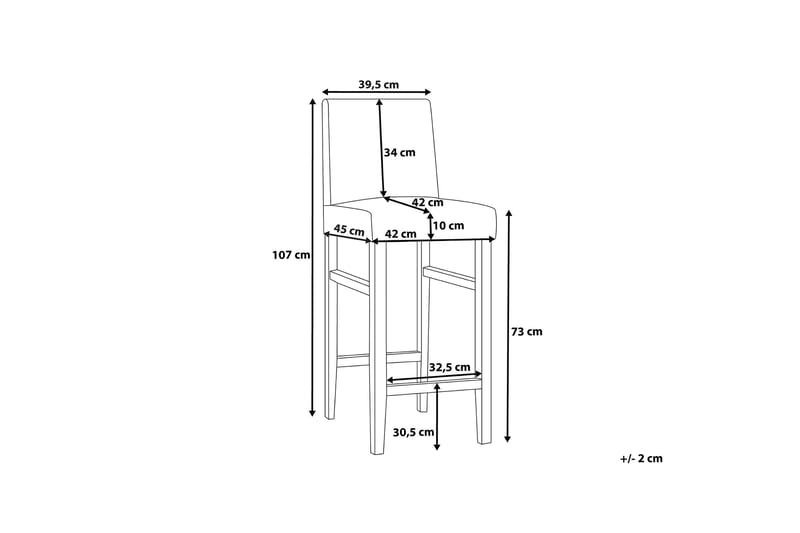 Barstol Madison 45 cm - Vit - Möbler - Fåtölj & stolar - Barstol & barpall