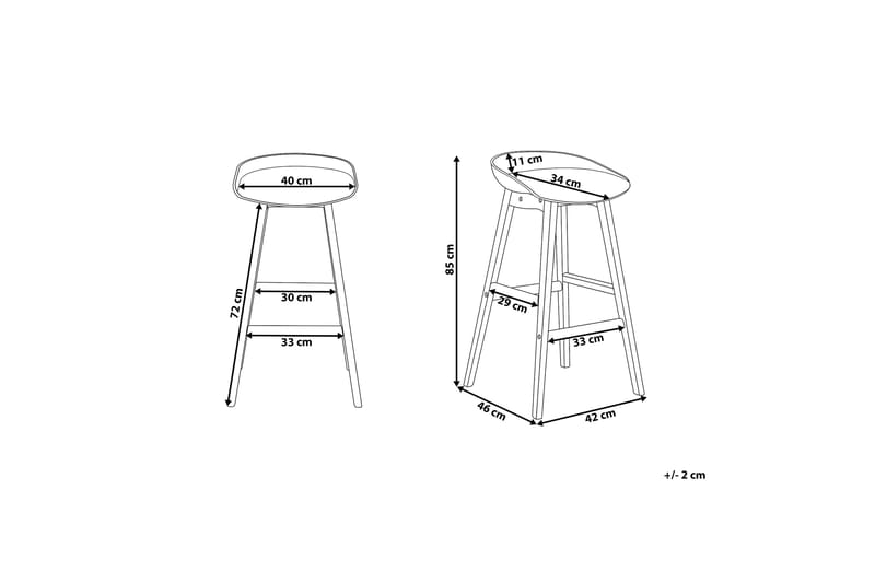 Barstol Micco 47 cm - Vit - Möbler - Fåtölj & stolar - Barstol & barpall