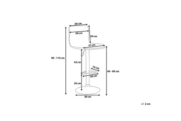 Barstol Orlando 39 cm  2-pack - Svart - Möbler - Fåtölj & stolar - Barstol & barpall