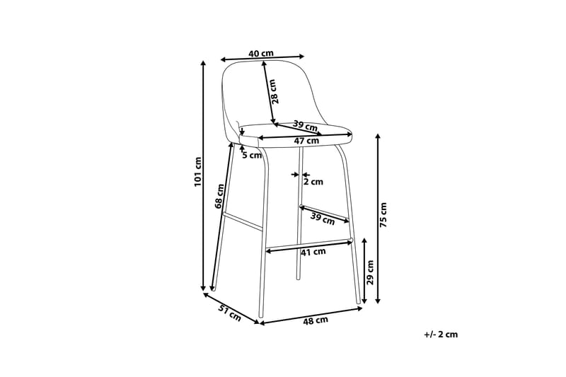 Barstol Sestola 2-pack - Rosa - Barstol & barpall