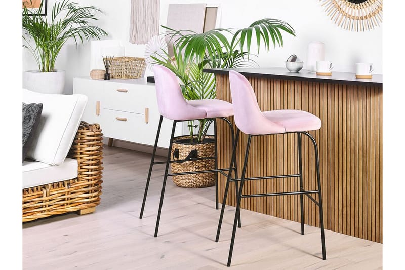 Barstol Sestola 2-pack - Rosa - Möbler - Fåtölj & stolar - Barstol & barpall