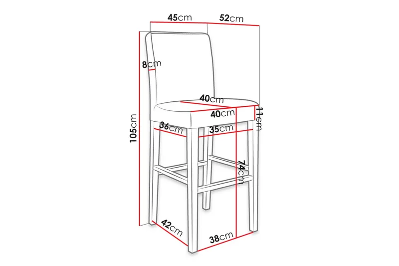 Barstol - Svart - Möbler - Fåtölj & stolar - Barstol & barpall