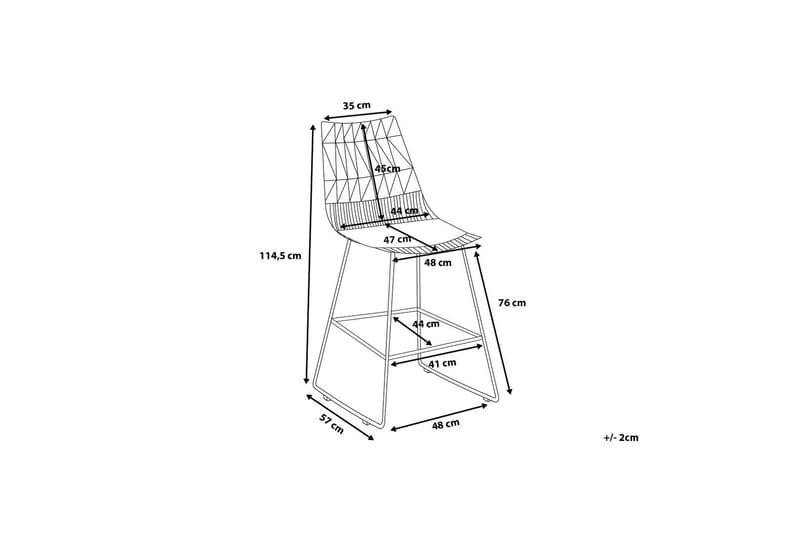 Barstol Preston 48 cm - Svart - Barstol & barpall