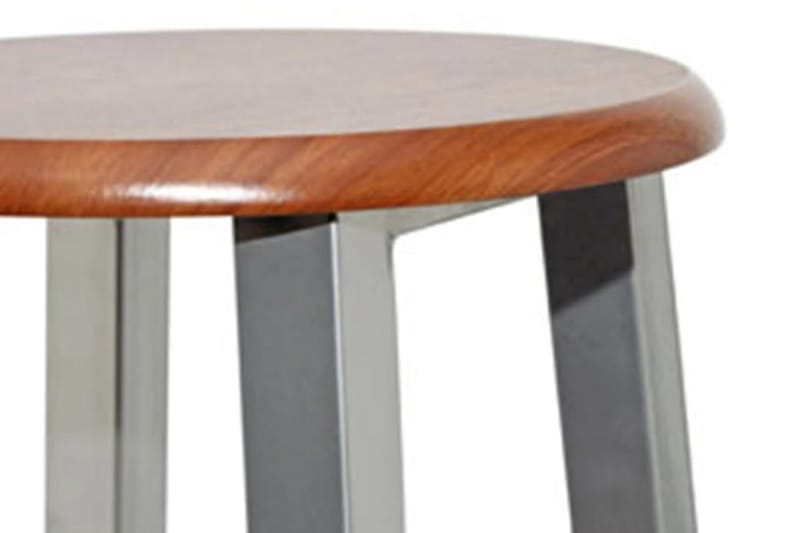 Barstolar 4 st silver och brun MDF - Brun - Barstol & barpall