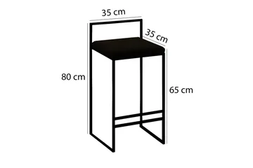 Bitanya Barstol - Mörkgrå - Möbler - Fåtölj & stolar - Barstol & barpall