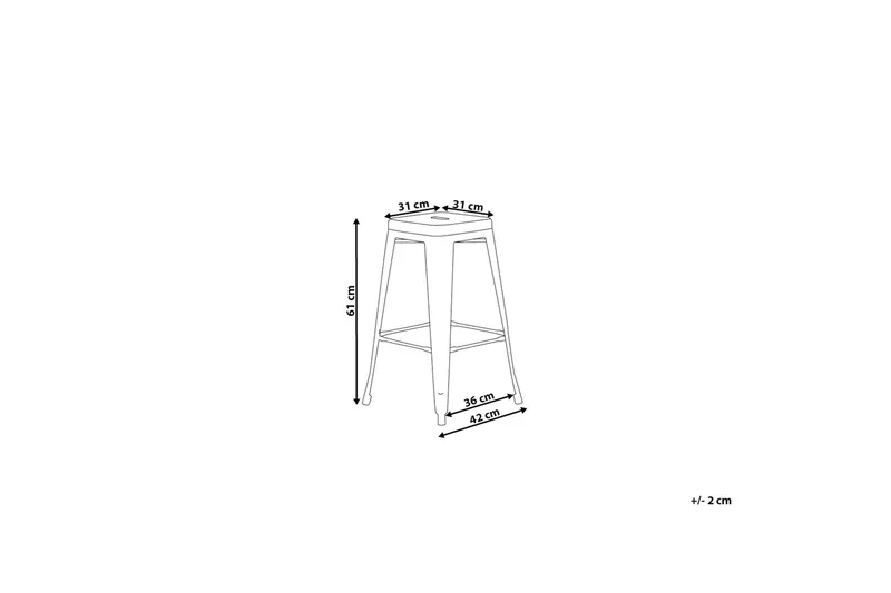 Cabrillo Barstol 42 cm - Gul - Möbler - Fåtölj & stolar - Barstol & barpall