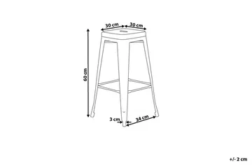 Cabrillo Barstol 42 cm - Vit - Möbler - Fåtölj & stolar - Barstol & barpall