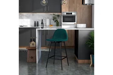 Calvin Barstol Grön/Sammet - Dorel Home - Möbler - Fåtölj & stolar - Barstol & barpall