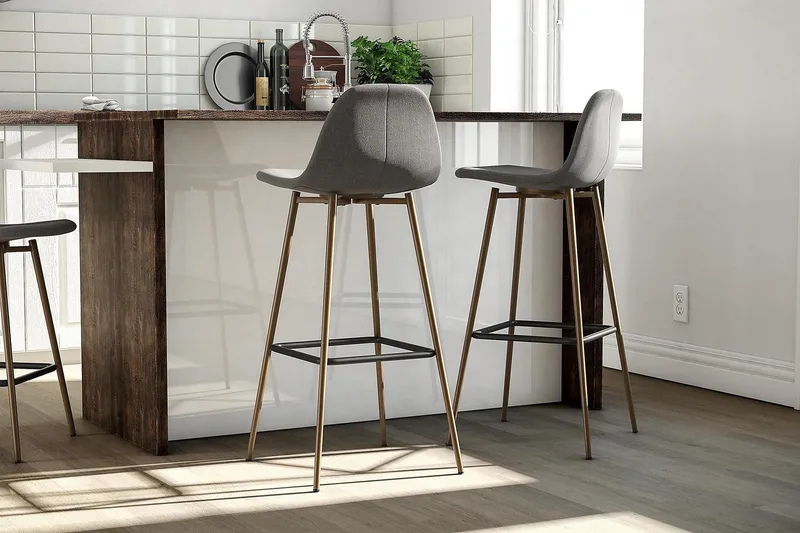 Copley Barstol Mörklinnegrå - Dorel Home - Möbler - Fåtölj & stolar - Barstol & barpall