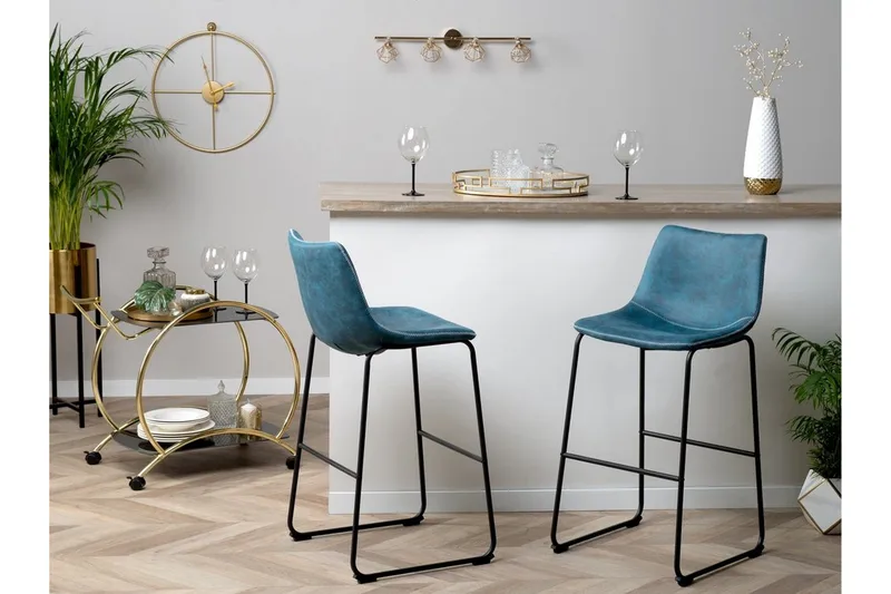 Franks Barstol 46 cm - Blå - Möbler - Fåtölj & stolar - Barstol & barpall