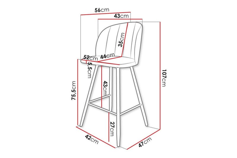 Kintore Barstol - Svart - Möbler - Fåtölj & stolar - Barstol & barpall