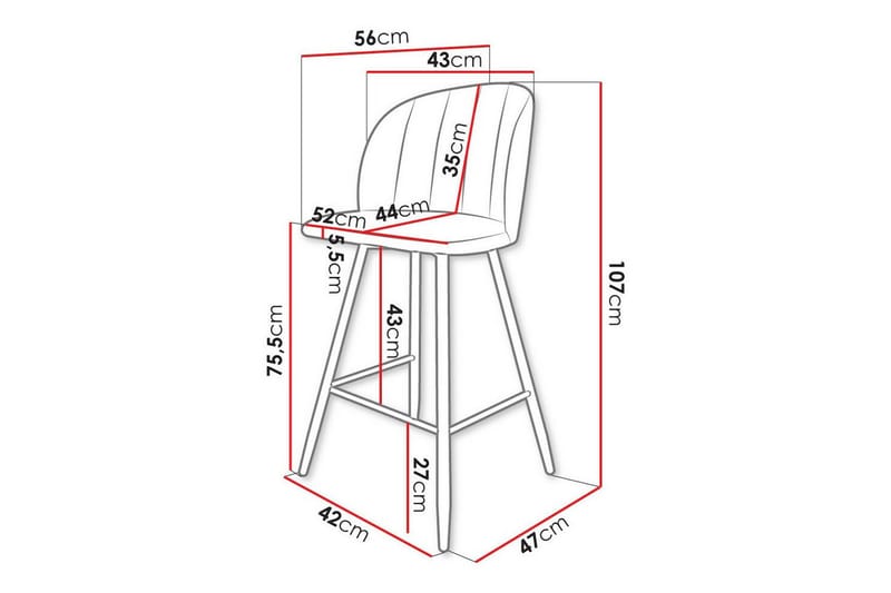 Kintore Barstol - Svart - Möbler - Fåtölj & stolar - Barstol & barpall